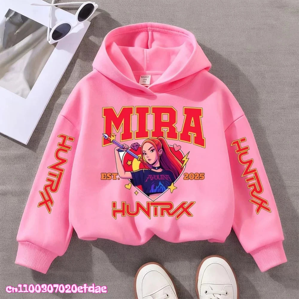 Sweat à Capuche Enfant Imprimé Cartoon Fantasy K-pop – Haut Décontracté Tendance