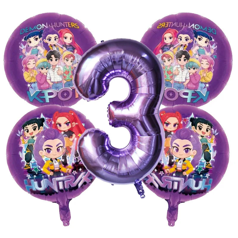 Kit Ballons Anniversaire Enfant – Ballons Chiffres Aluminium & Décoration Fête