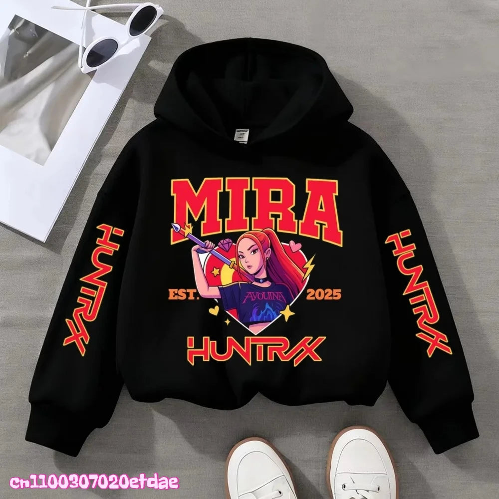 Sweat à Capuche Enfant Imprimé Cartoon Fantasy K-pop – Haut Décontracté Tendance