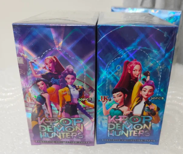 Coffret 30 Booster Cartes K-Pop Demon Hunters – Cartes Rare Anime Collection Blind Box
