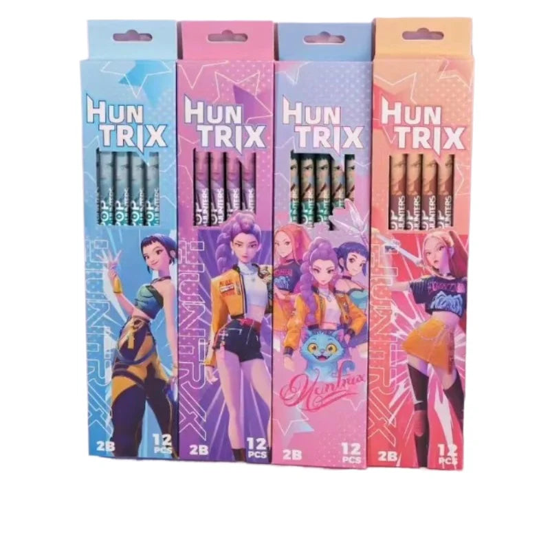 Crayons Cartoon Fantasy K-pop Hunters – Set Papeterie Enfant Mignon et Coloré