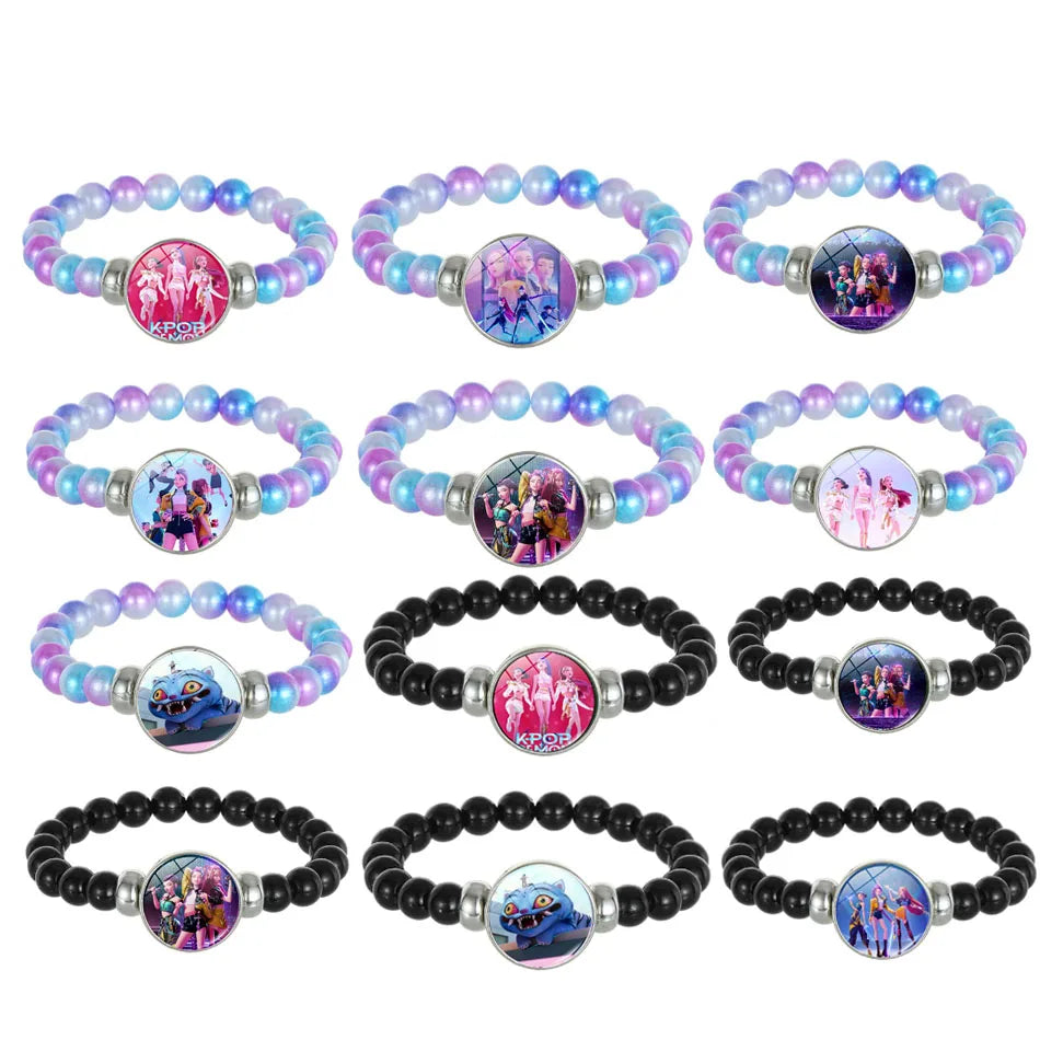 Bracelet Perles en Verre Fait Main – Bijou Unisexe Style Pop Moderne