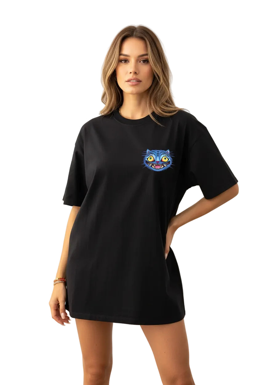 T-shirt Femme Coton Tigre & Oiseau – Haut Streetwear Estival Casual