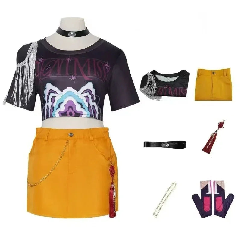 Déguisement Cosplay Fille Chanteuse Fantasy K-pop – Robe de Fête Enfant