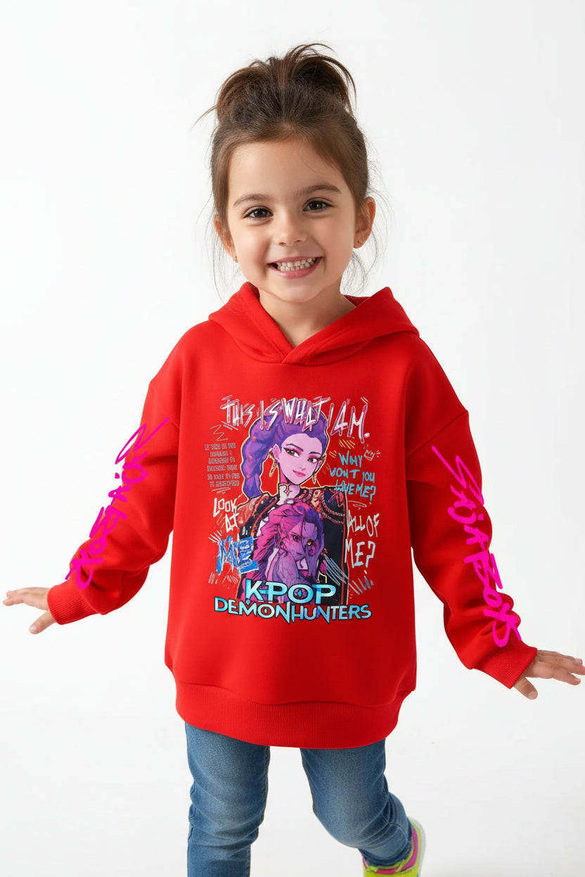 Sweat à Capuche Enfant Cartoon Fantasy K-pop Hunters – Haut Manches Longues Décontracté