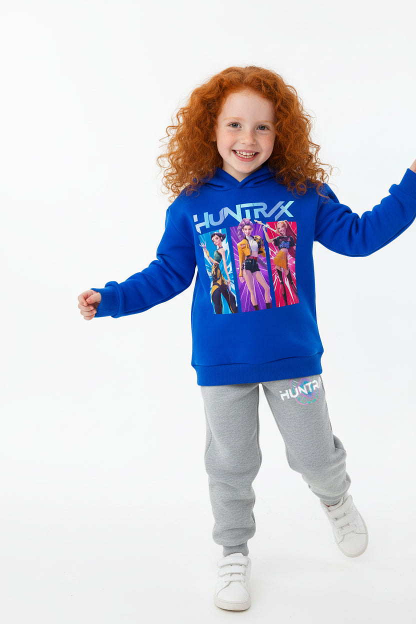 Ensemble Fille Enfant Sweat à Capuche – Tenue Cartoon Fantasy K-pop Décontractée