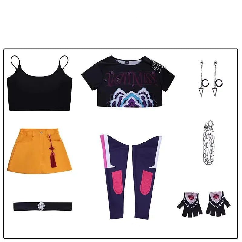 Déguisement Cosplay Fille Chanteuse Fantasy K-pop – Robe de Fête Enfant