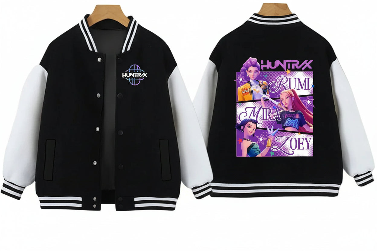 Veste Hoodie Enfant K-Pop Demon Hunters – Ensemble Automne/Hiver Style Baseball