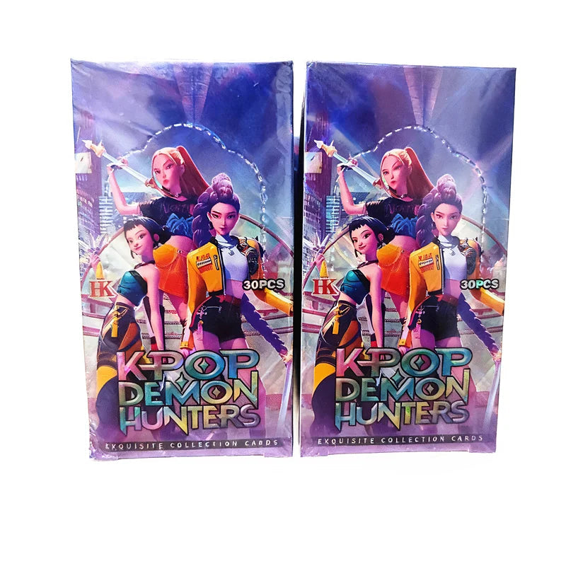 Coffret 30 Booster Cartes K-Pop Demon Hunters – Cartes Rare Anime Collection Blind Box