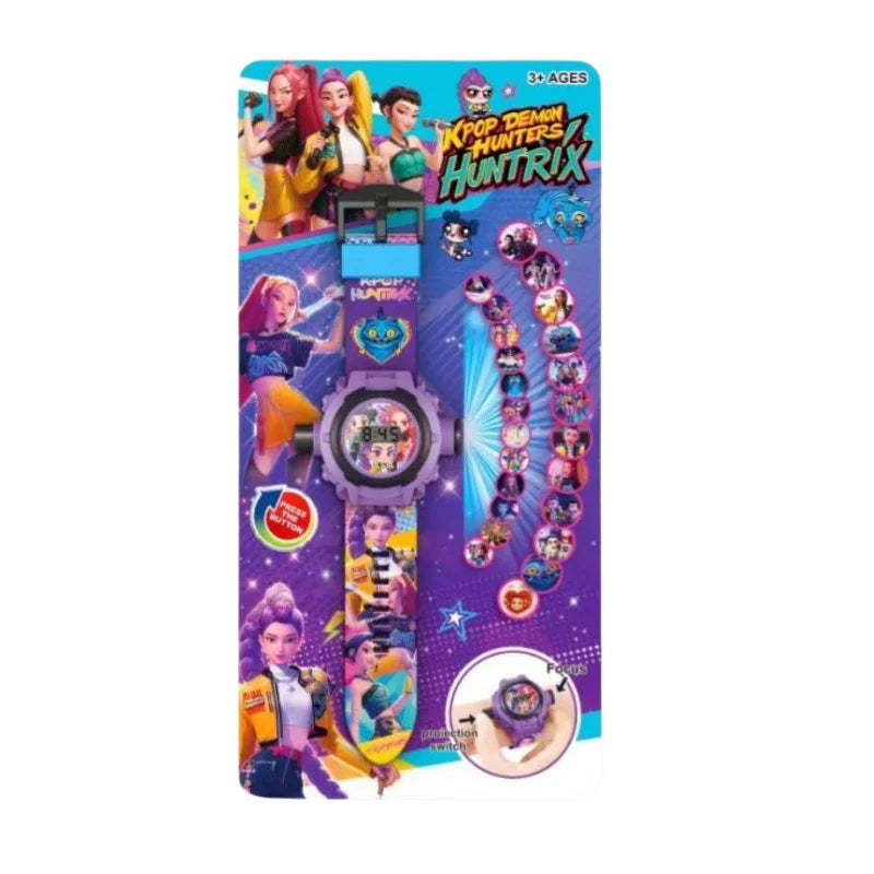 Montre Projecteur 3D Enfant – Montre Jouet Lumineuse avec 24 Motifs