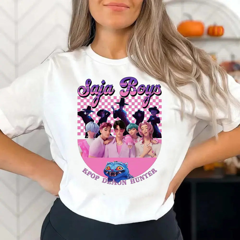 T-shirt Femme Streetwear – Style K-pop Fantasy Gothique et Urbain