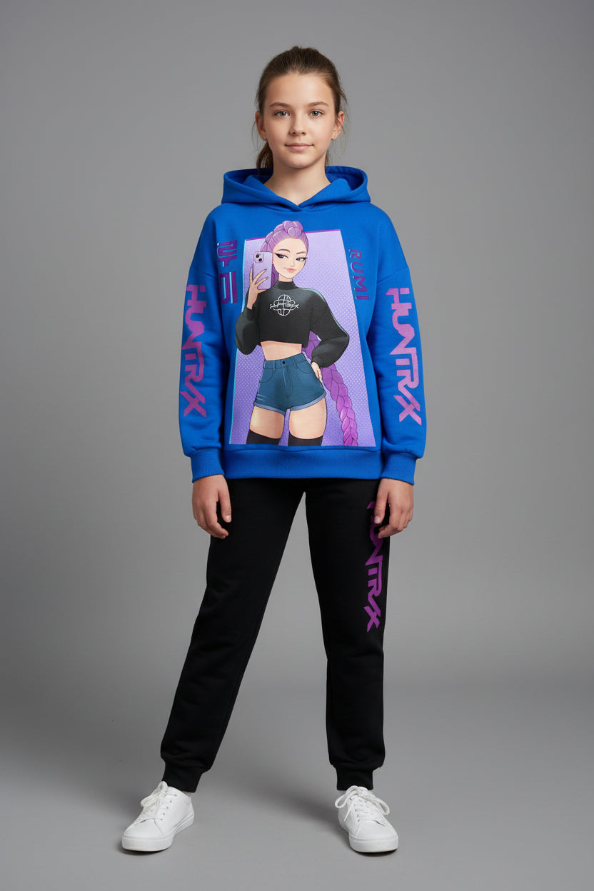 Ensemble Enfant Kpop Demon Hunters – Sweat à Capuche + Pantalon (Set 2 Pièces)