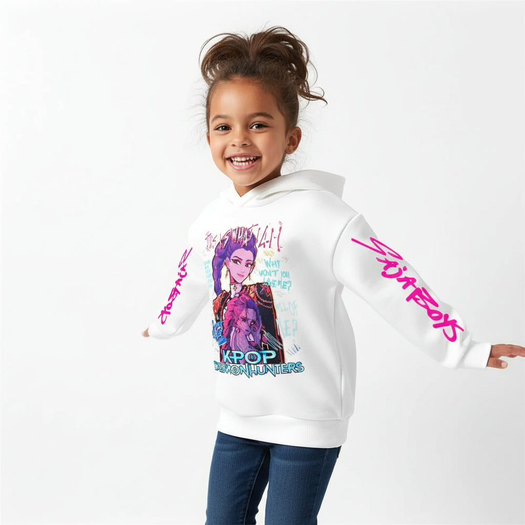 Sweat à Capuche Enfant Cartoon Fantasy K-pop Hunters – Haut Manches Longues Décontracté