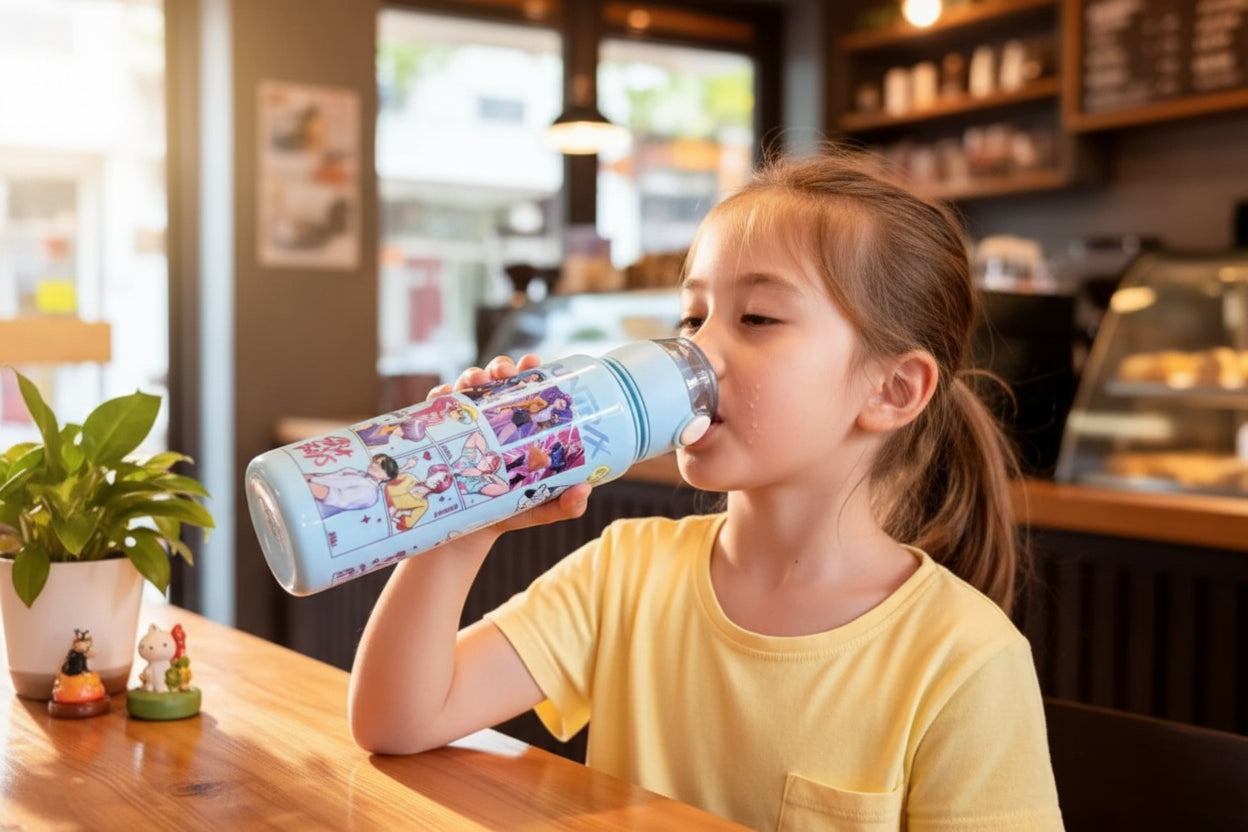 Gourde Kawaii Enfant Grande Capacité – Bouteille Eau Cartoon Portable Été & Sport