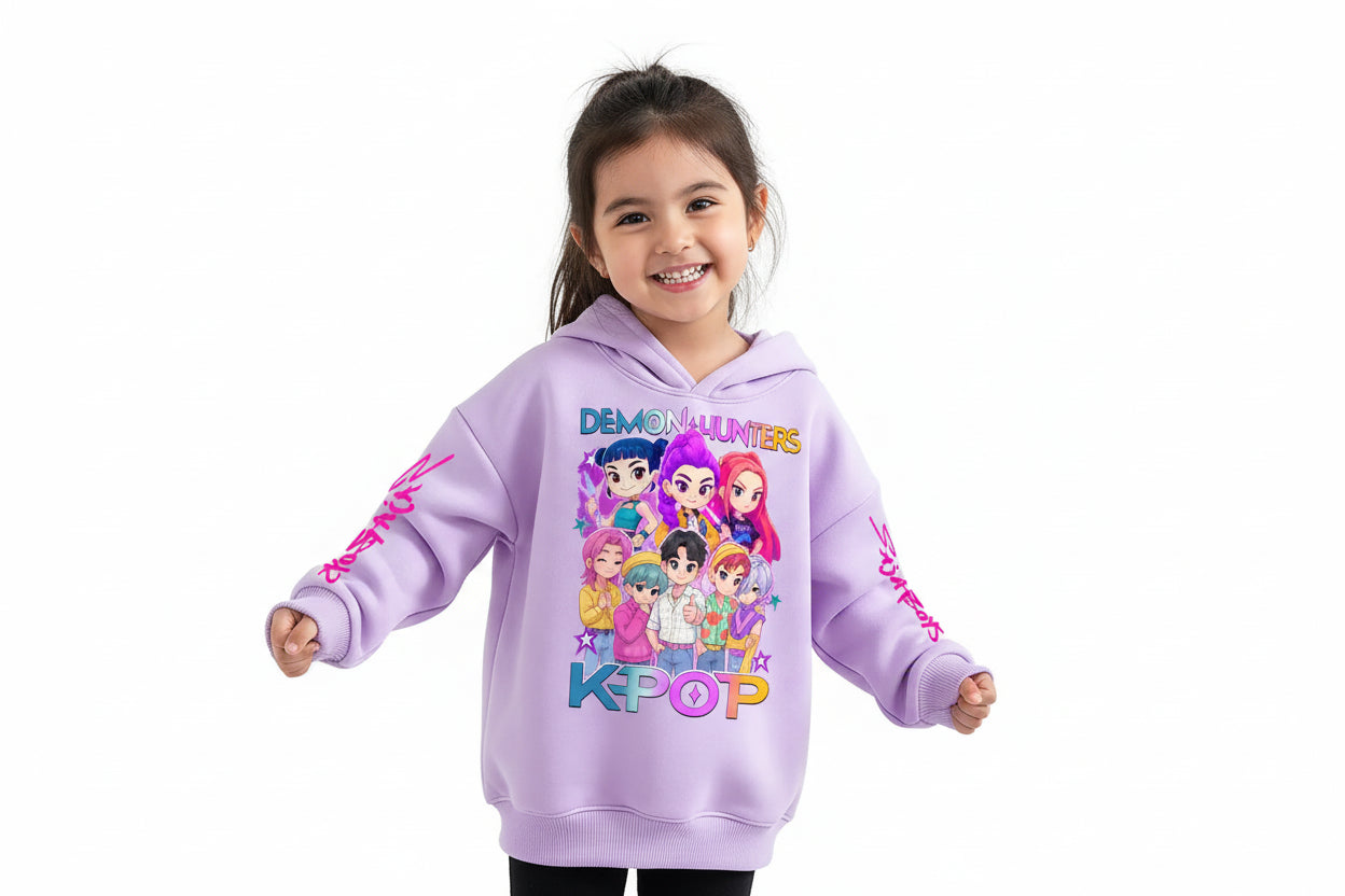 Sweat à Capuche Enfant Léger – Style Cartoon Fantasy K-pop Mi-saison