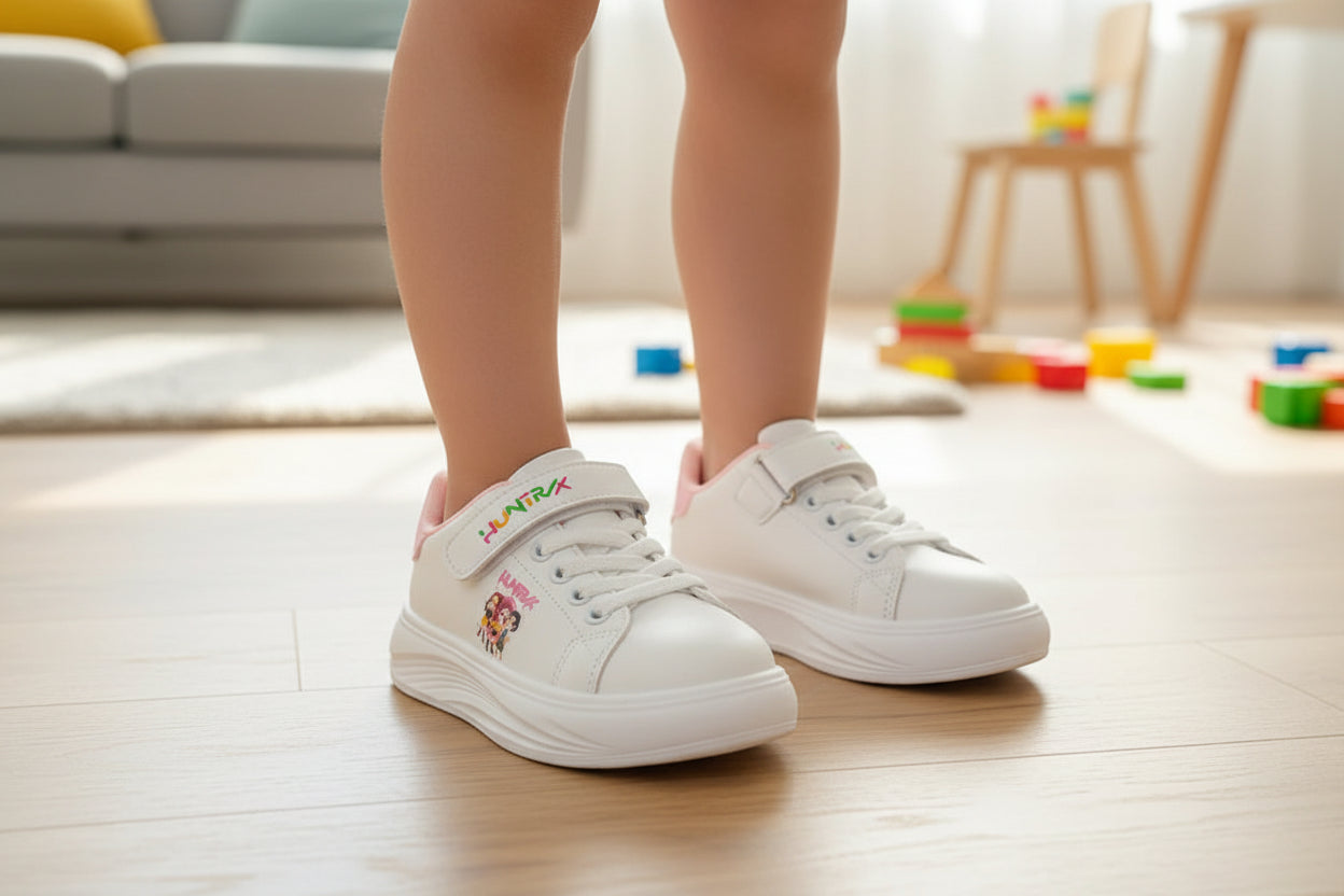 Baskets Montantes Enfant en Toile – Sneakers Casual Confortables pour Fille & Garçon