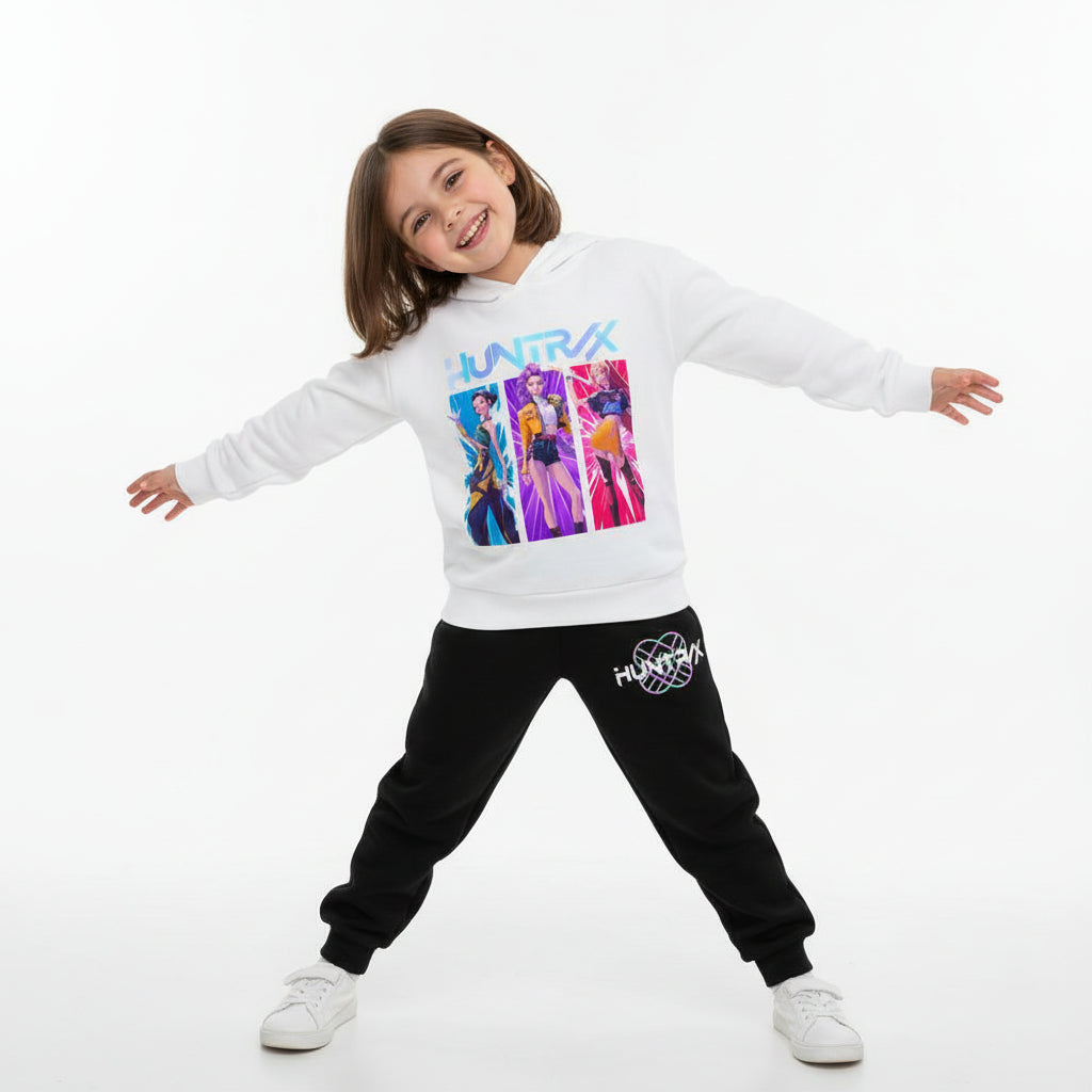 Ensemble Fille Enfant Sweat à Capuche – Tenue Cartoon Fantasy K-pop Décontractée