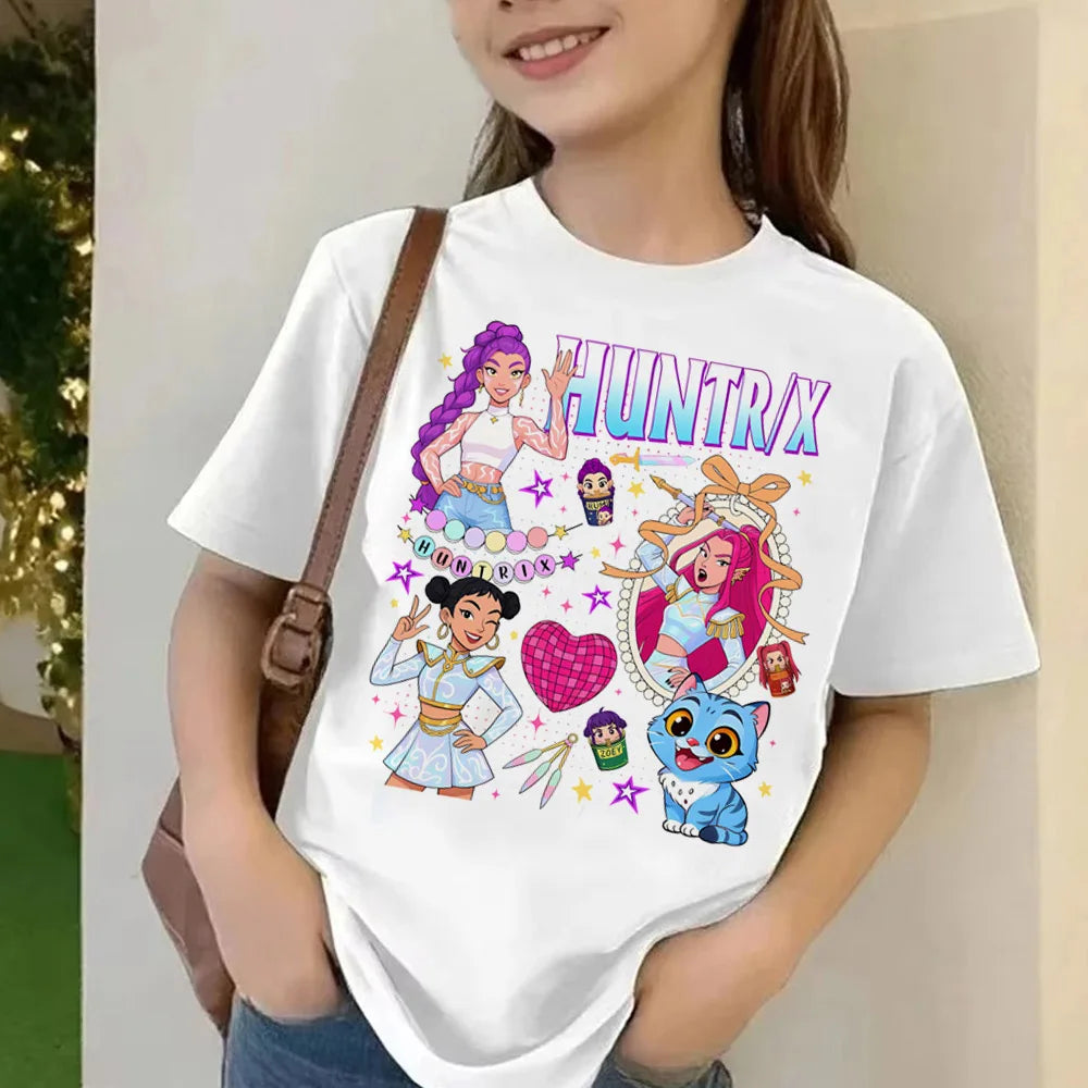 T-shirt Manches Courtes Adulte – Motif Tigre Cartoon Fantasy K-pop