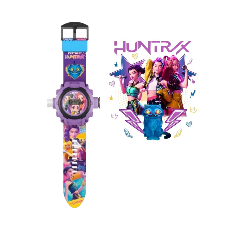 Montre Projecteur 3D Enfant – Montre Jouet Lumineuse avec 24 Motifs