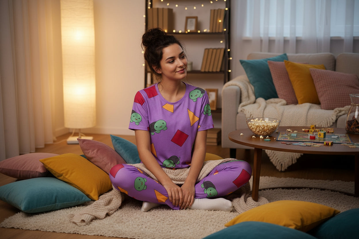 Pyjama Costume Ours Violet Enfant – Tenue Cosplay Fun pour Fête & Carnaval