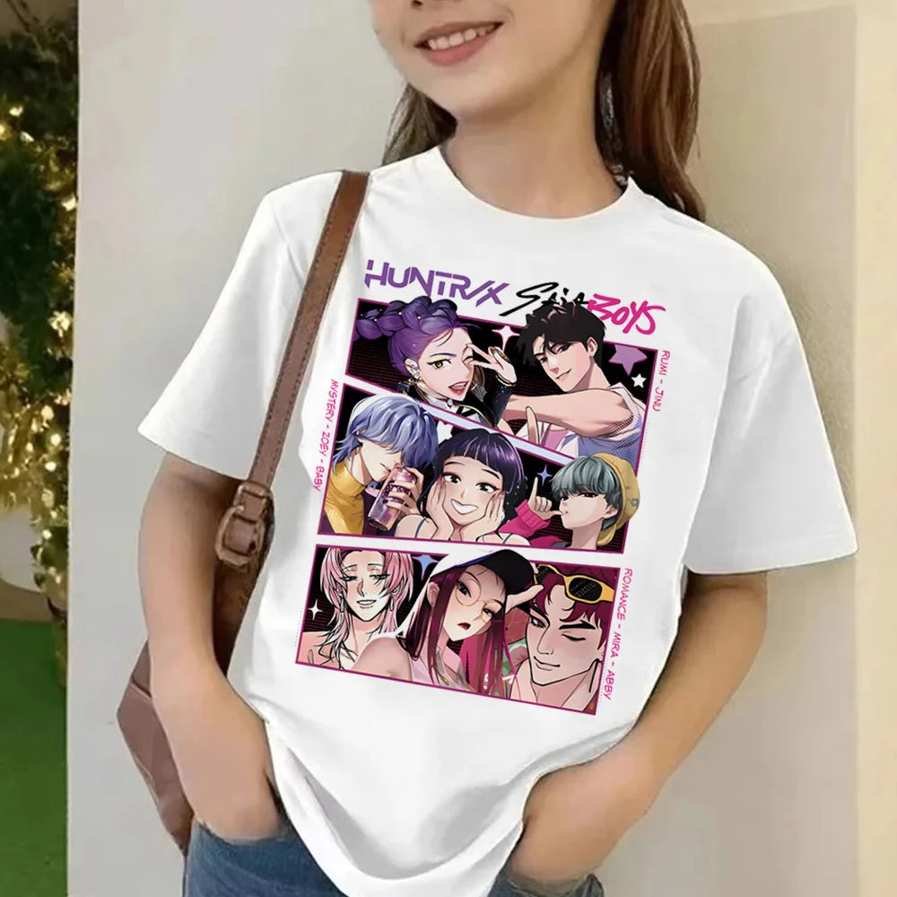 T-shirt Manches Courtes Adulte – Motif Tigre Cartoon Fantasy K-pop