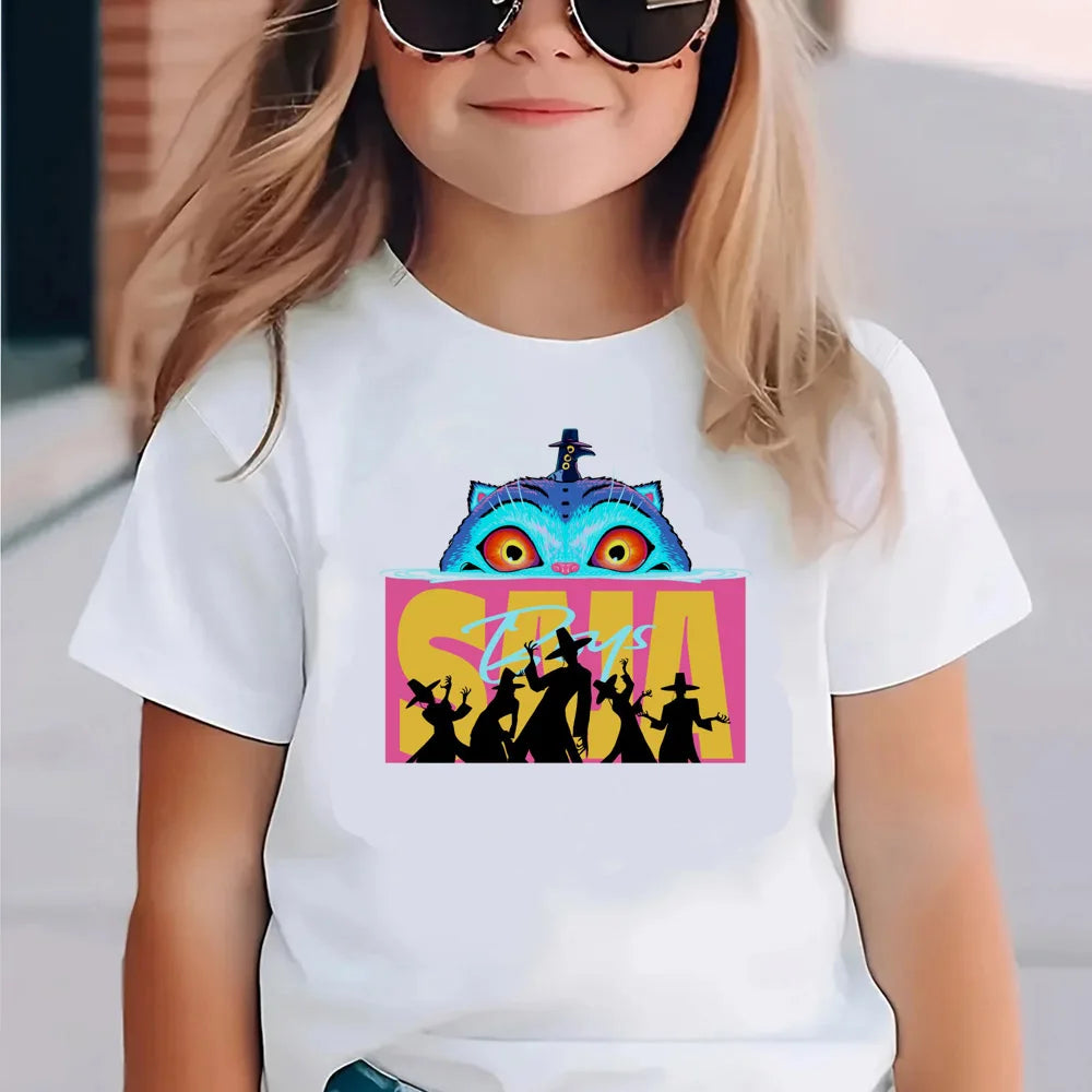 T-shirt Enfant Manches Courtes – Style Cartoon Fantasy K-pop Mignon
