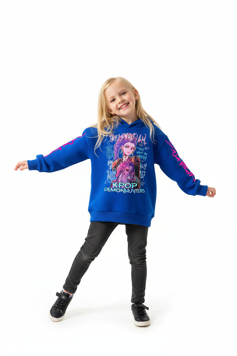 Sweat à Capuche Enfant Cartoon Fantasy K-pop Hunters – Haut Manches Longues Décontracté