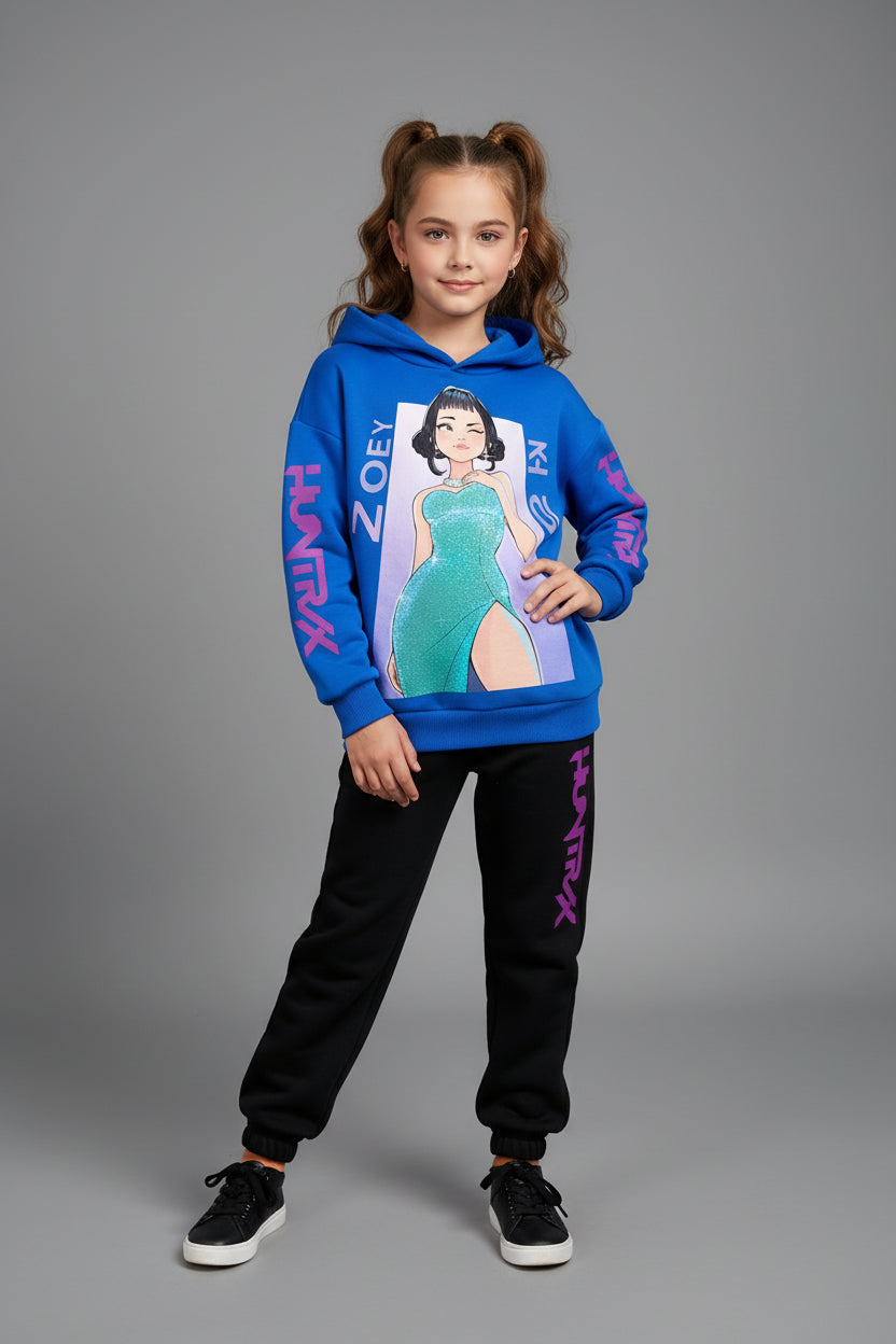 Ensemble Enfant Kpop Demon Hunters – Sweat à Capuche + Pantalon (Set 2 Pièces)