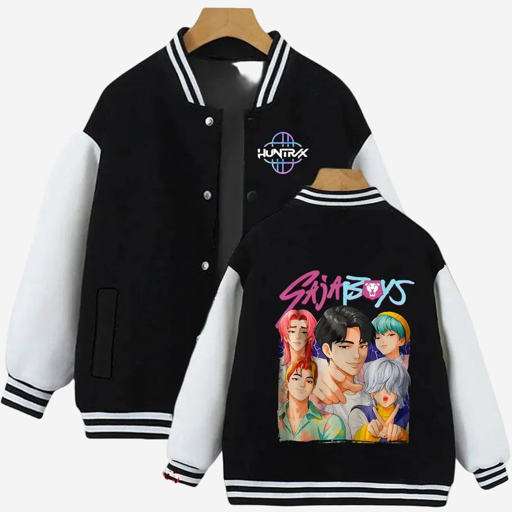 Veste Hoodie Enfant K-Pop Demon Hunters – Ensemble Automne/Hiver Style Baseball