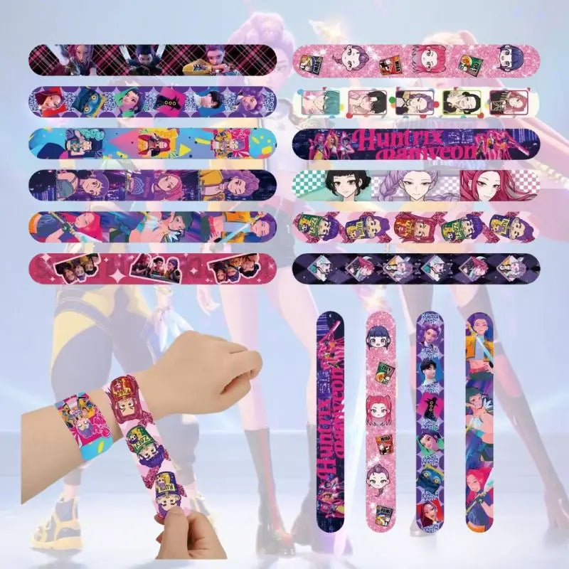 Lot de 12 Bracelets Slap Enfant – Bracelets Fun Anti-Stress Cadeaux Fête