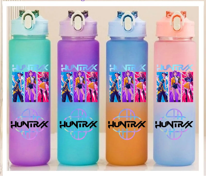 Gourde Enfant Dégradée 750 ml avec Paille – Bouteille Eau Réutilisable Colorée