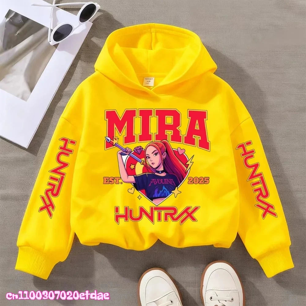 Sweat à Capuche Enfant Imprimé Cartoon Fantasy K-pop – Haut Décontracté Tendance