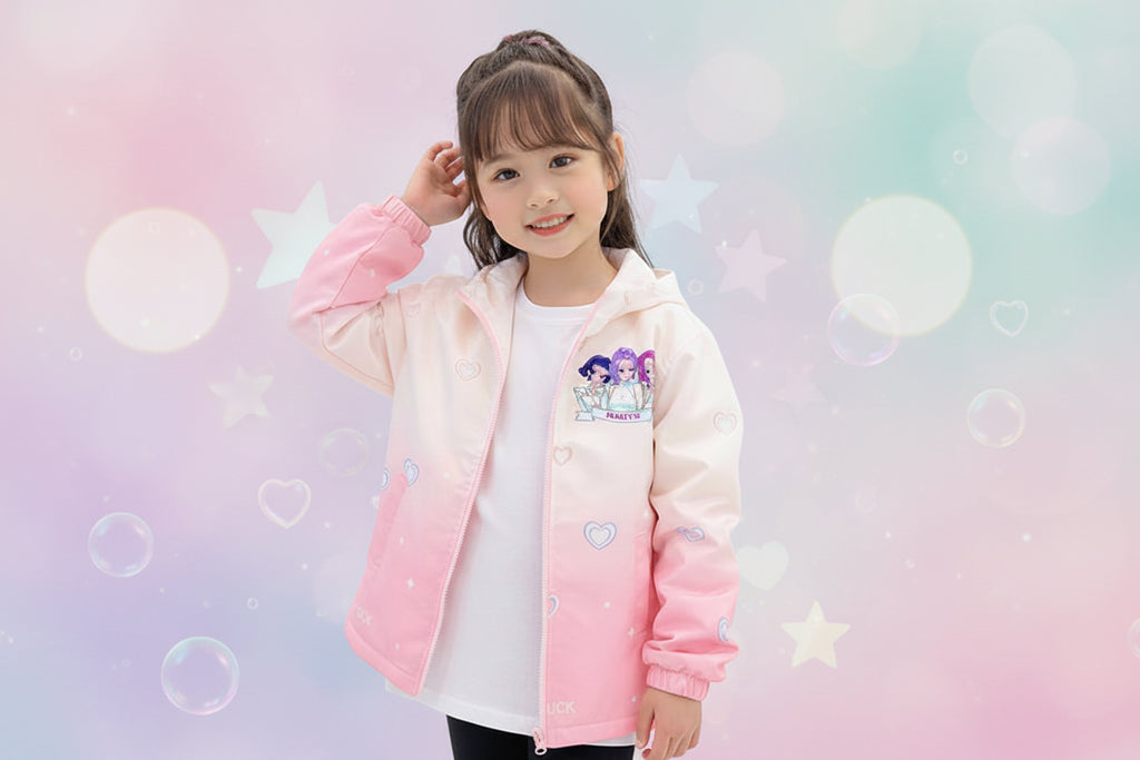 Veste Imperméable Fille à Capuche – Style Cartoon Fantasy K-pop Tendance