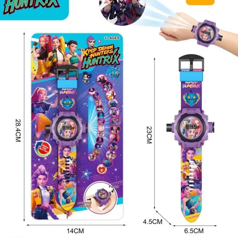 Montre Projecteur 3D Enfant – Montre Jouet Lumineuse avec 24 Motifs