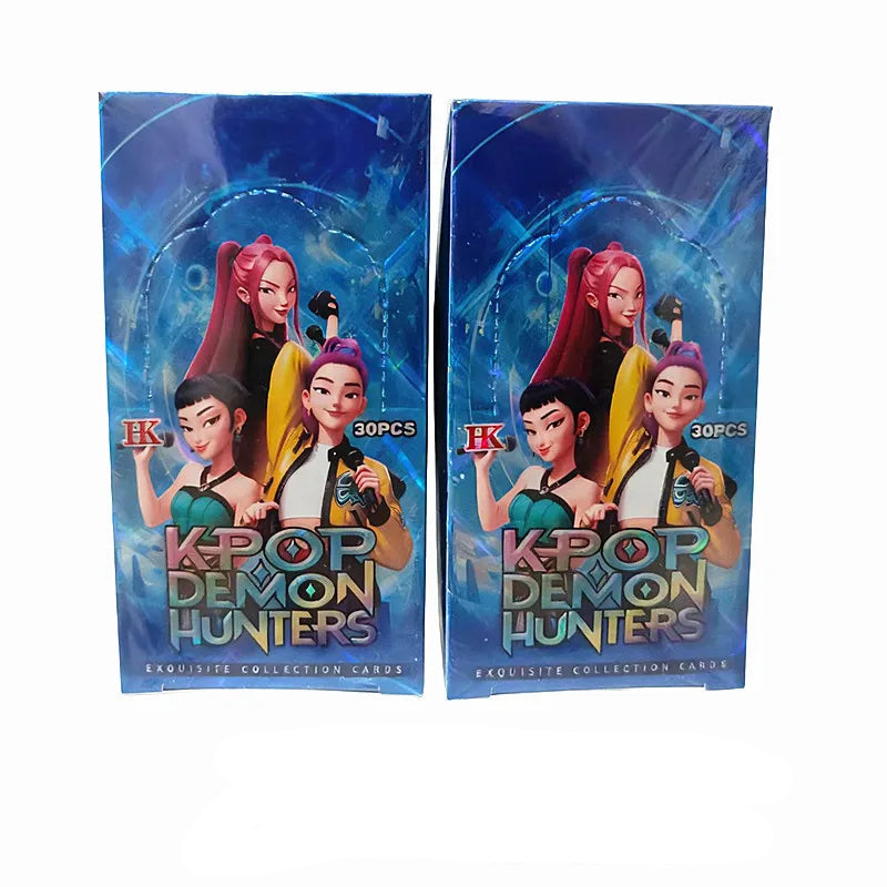 Coffret 30 Booster Cartes K-Pop Demon Hunters – Cartes Rare Anime Collection Blind Box