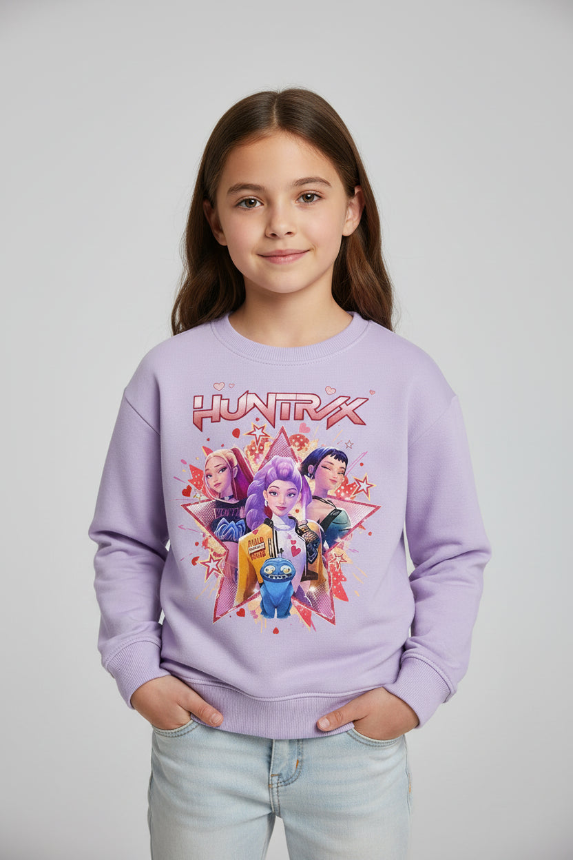 Sweatshirt Fille Printemps – Kpop Demon Hunters Manches Longues Cartoon