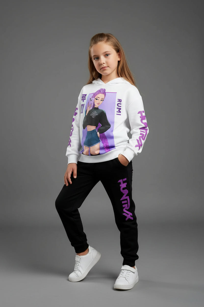Ensemble Enfant Kpop Demon Hunters – Sweat à Capuche + Pantalon (Set 2 Pièces)