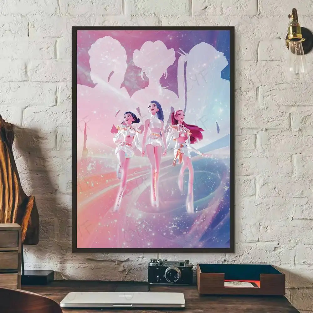 Poster Mural Style Anime Pop – Affiche Décorative Waterproof Esthétique