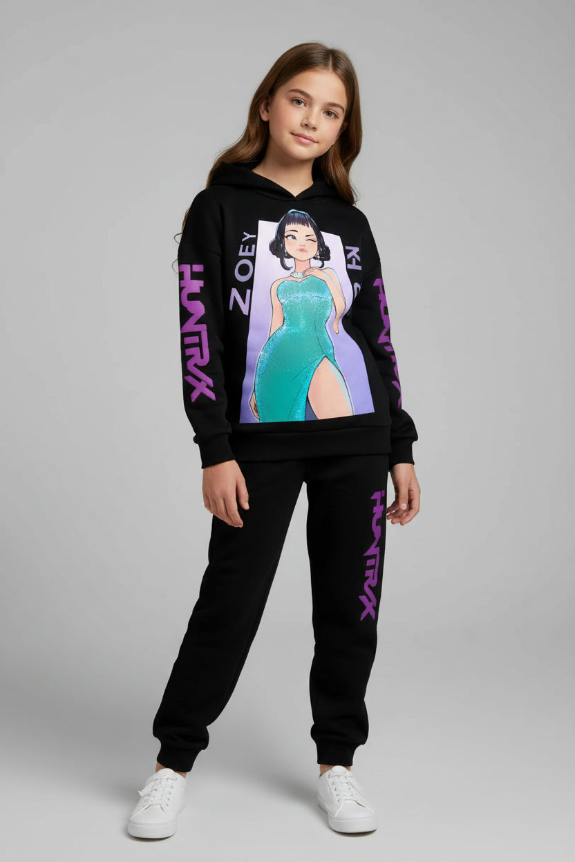 Ensemble Enfant Kpop Demon Hunters – Sweat à Capuche + Pantalon (Set 2 Pièces)