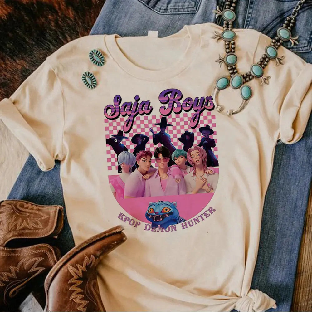 T-shirt Femme Streetwear – Style K-pop Fantasy Gothique et Urbain
