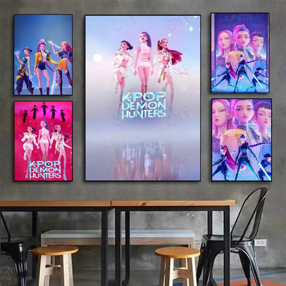 Poster Mural Style Anime Pop – Affiche Décorative Waterproof Esthétique