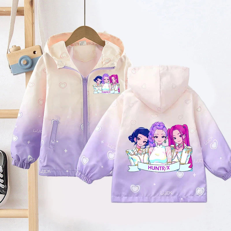 Veste Imperméable Fille à Capuche – Style Cartoon Fantasy K-pop Tendance