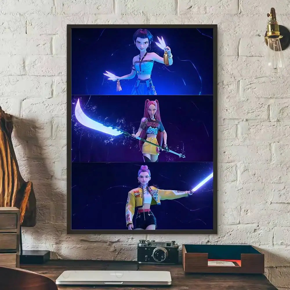 Poster Mural Style Anime Pop – Affiche Décorative Waterproof Esthétique