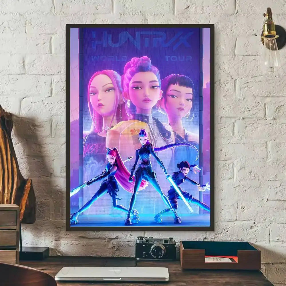 Poster Mural Style Anime Pop – Affiche Décorative Waterproof Esthétique