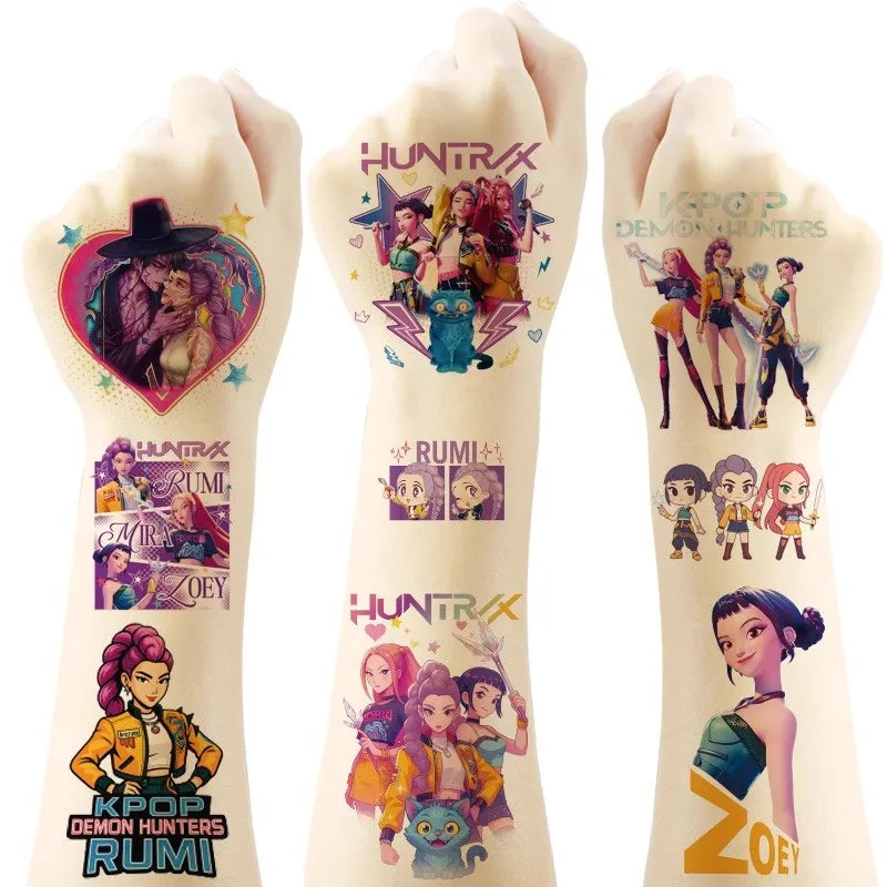 Pack Tatouages Temporaires Cartoon – Set 50 Autocollants Enfant pour Fêtes