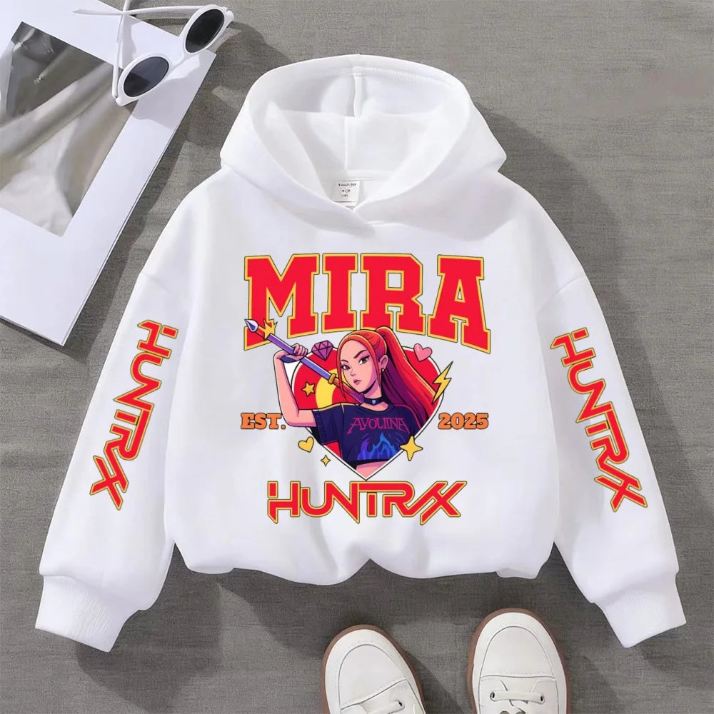 Sweat à Capuche Enfant Imprimé Cartoon Fantasy K-pop – Haut Décontracté Tendance