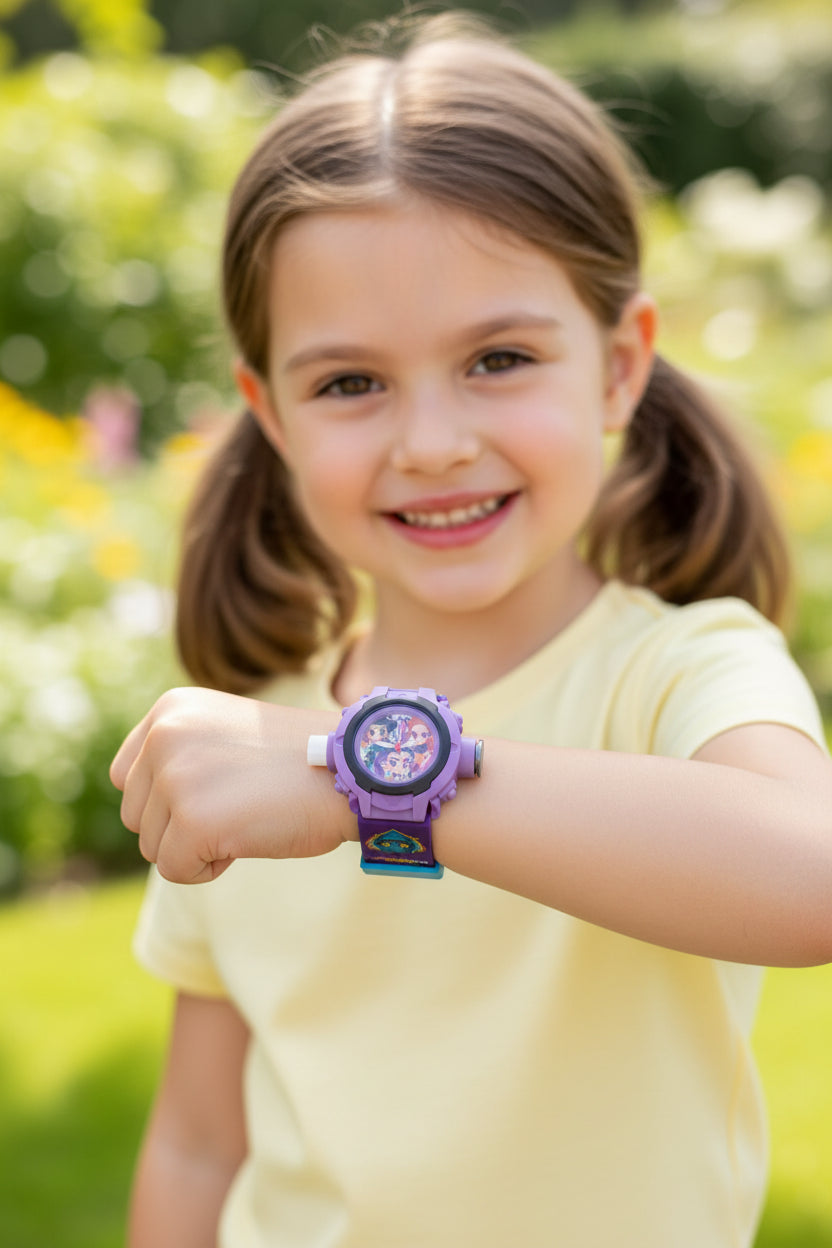 Montre Projecteur 3D Enfant – Montre Jouet Lumineuse avec 24 Motifs