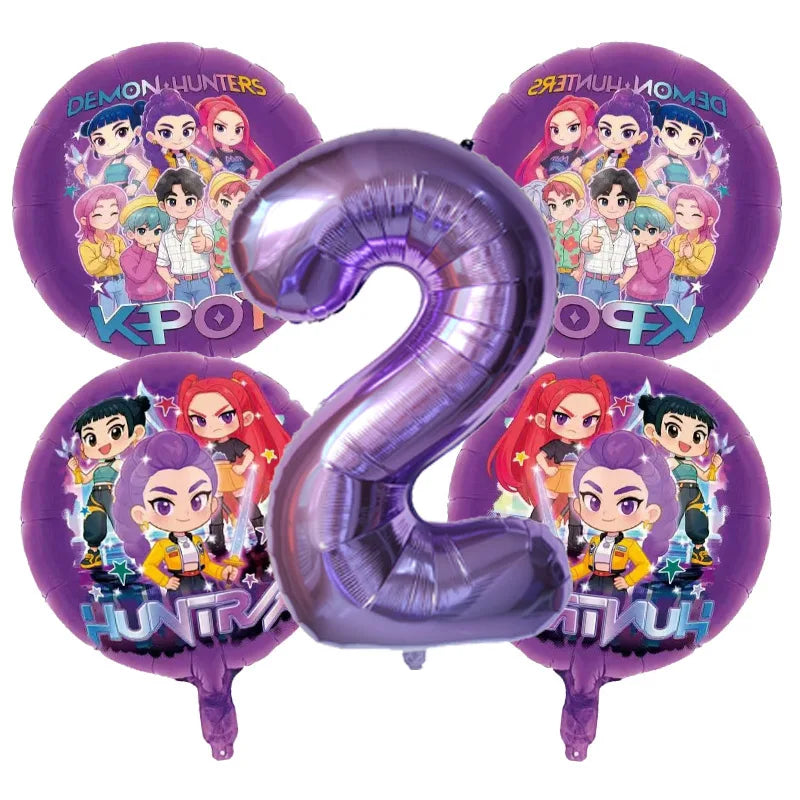 Kit Ballons Anniversaire Enfant – Ballons Chiffres Aluminium & Décoration Fête