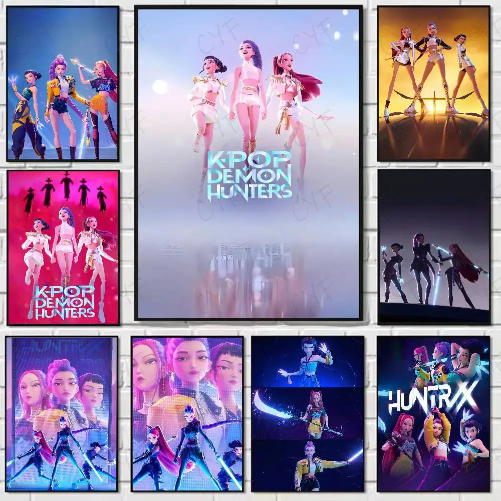 Poster Mural Style Anime Pop – Affiche Décorative Waterproof Esthétique