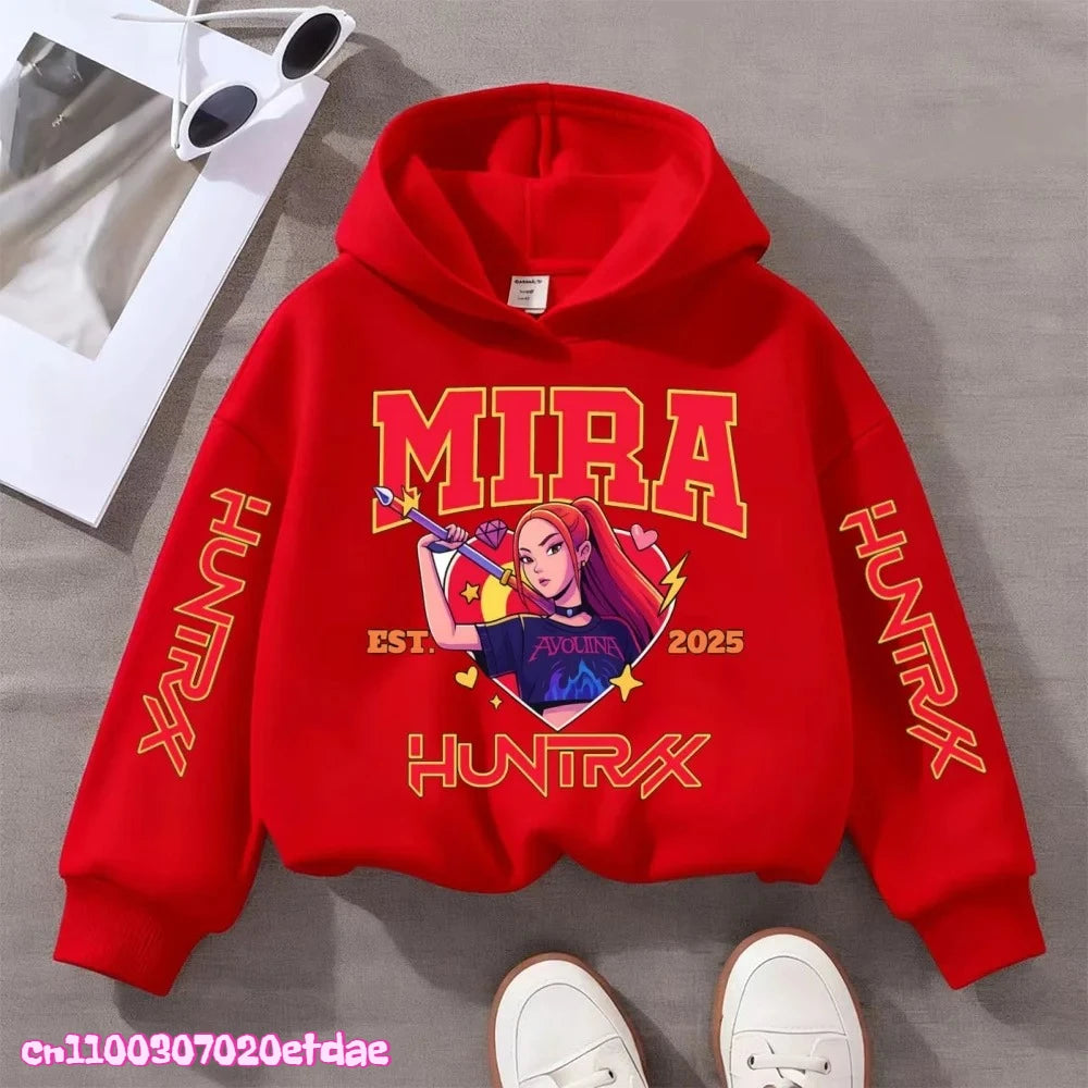 Sweat à Capuche Enfant Imprimé Cartoon Fantasy K-pop – Haut Décontracté Tendance